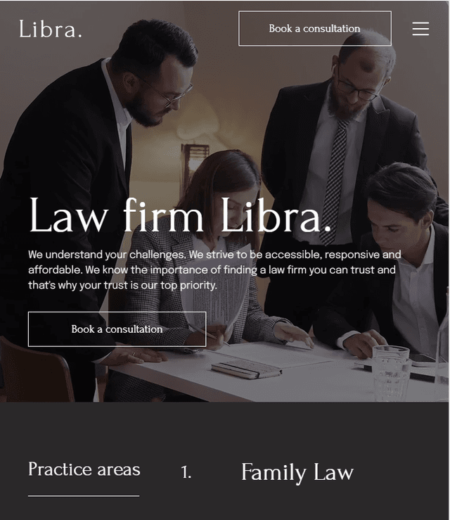 Law firm website designed by LOKAL, Philippines